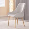Tufted Dining Chairs Set of 4, Velvet Upholstered Dining Room Chairs with High Back and Ring Pull Trim, Lounge Side Chairs for Kitchen/Bedroom/Living Room/Store view 2