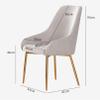 Tufted Dining Chairs Set of 4, Velvet Upholstered Dining Room Chairs with High Back and Ring Pull Trim, Lounge Side Chairs for Kitchen/Bedroom/Living Room/Store view 3
