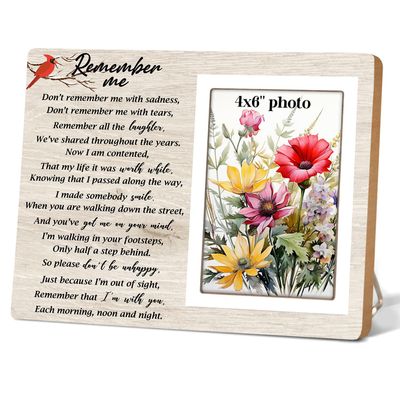 Itsoly Memorial Gifts Picture Frame,Sympathy Gifts for Loss of Mom Remembrance Memorial Picture Frame, Memory of Mother, Father, Grandma, Memorial Frames for Loved One, Fits 4x6 Inches 12P142
