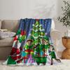 Xmas Blanket 40" x 50" Santa Christmas Tree New Year Holiday Elf Super Soft Bedding Fleece Throw Blanket Microfiber Flannel Blankets Couch Sofa Warm Lightweight for Boys Girls view 3
