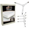 Gorilla Grip Original Mattress Slide Stopper and Gripper and Nonslip Bed Sheet Straps 4 Pack, Mattress Gripper Size Queen, Easy Trim, Sheet Straps in White, Easy Install, 2 Item Bundle view 1