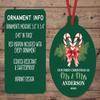 2023 First Christmas as a Family of 3 Personalized Christmas Ornament, Santa Hat Wearing Sloth Family to Showcase A New Baby Addition. Double Sided Shatterproof Ornament By Tickle Bellies view 4