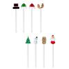 4Pcs Kids Food Sign Set Christmas Fruit Fork Set For Cake Cartoon Animal Dessert Fruit Picks Unique Lunch Box Toothpicks Christmas Fruit Sign Cake Dessert Pastry Party Supply view 2