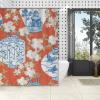 Yinrune Chinoiserie Style Ginger Jar Shower Curtain 60x72in Asian Shower Curtains Modern Shower CurtainShower Curtain Liner Polyester Fabric Shower Curtain Set with Hooks view 4