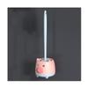 PEKJI Modern Cute Toilet Brush Animal Toilet Brush and Holder Plastic Toilet Bowl Brush Wall Hanging Toilet Brush and Holder Set Easy to Clean view 1