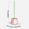 PEKJI Modern Cute Toilet Brush Animal Toilet Brush and Holder Plastic Toilet Bowl Brush Wall Hanging Toilet Brush and Holder Set Easy to Clean view 2