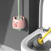 PEKJI Modern Cute Toilet Brush Animal Toilet Brush and Holder Plastic Toilet Bowl Brush Wall Hanging Toilet Brush and Holder Set Easy to Clean view 4