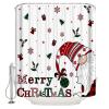 Christmas Gnomes Shower Curtain Set with Hook 72" x 84",Washable Cloth Polyester Fabric Shower+Curtain,Waterproof Bath Curtains for Bathroom,Showers,Bathtubs Decor Buffalo Plaid Pine Leaves view 1
