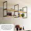 Drsyffsup Ceiling Hanging Shelf Floating Decorations Display Shelves Flower Plant Hanging Racks 2-Layer Kitchen Storage Shelving 80cm/100cm/120cm/140cm (Size : 120x30x80cm) view 4