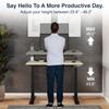 Desky Dual Mini Sit Stand 40 x 24 in Compact Desk with Dual Motors, 3-Stage Height Range, 4 Memory Presets  One-Piece Top for Home Office Natural Walnut view 3