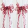 qbodp 2 Pack Curtain Tiebacks Flower Bow Tie Backs for Drapes, Elegant Curtain Holdbacks Home Decor Curtain Ties for Girl Room, Dark Red view 1