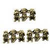 ARTIBETTER 3pcs Metal Brass Animal Sculptures Monkey Statue for Decor Desktop Ornament Home Ape Statue Wise Gestures view 1