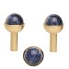 Cabinet Knobs with,Crystal Glass Door Drawer Knobs,Black Cupboard Handles2Pcs Children's Room Crystal Knobs and Handles Drawer Wardrobe Cabinet Brass Knobs Gray Diameter22mm ( Color : Blue , Size : Di view 1