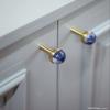 Cabinet Knobs with,Crystal Glass Door Drawer Knobs,Black Cupboard Handles2Pcs Children's Room Crystal Knobs and Handles Drawer Wardrobe Cabinet Brass Knobs Gray Diameter22mm ( Color : Blue , Size : Di view 3