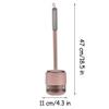 PEKJI Modern Silicone Toilet Brush Deep Cleaning Toilet Brush and Holder Floor-Mounted Toilet Cleaner Brush for Bathroom Storage Easy to Clean view 2