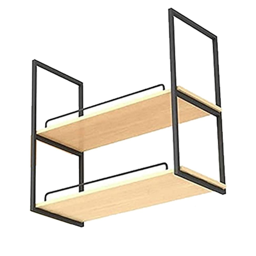 Drsyffsup Ceiling Hanging Shelf Floating Decorations Display Shelves Flower Plant Hanging Racks 2-Layer Kitchen Storage Shelving 80cm/100cm/120cm/140cm (Size : 100x30x80cm)