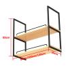 Drsyffsup Ceiling Hanging Shelf Floating Decorations Display Shelves Flower Plant Hanging Racks 2-Layer Kitchen Storage Shelving 80cm/100cm/120cm/140cm (Size : 100x30x80cm) view 2