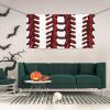 Baseball softball laces Banner Holiday Backdrop for Outdoor Happy Birthday Decorations Yard Signs Christmas Banners Fence Hanging Flag Home Decoration for Party Wedding Business view 2