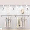 Torzk Wall Mounted Clothing Rack, Stainless Steel Wall Clothes Rail Detachable Clothes Hanging Rod Heavy Duty Garment Bar For Closet Storage Retail Display Clothes Rod For Closet (Size : L-120cm) view 3