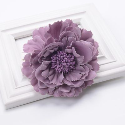 qbodp 2 Pack Curtain Tiebacks Clip Artificial Flower Tie Backs for Curtains, Home Decor Living Room Curtain Decoration Clip, Purple