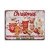 Aluminum Metal Tin Sign Christmas Fresh Baked Cookies Cakes & Treats Hot Cocoa Bar For Home Bar Man Cave Diner Garage 12.00"x16.00" view 1