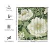 Yinrune Chinoiserie Shower Curtain Gray Purple Green Chinoiserie Floral Bathroom Shower Curtain Asian Flowers Boho Shower Curtain 60x72in Polyester Fabric Shower Curtain Set Bathroom Decor view 2
