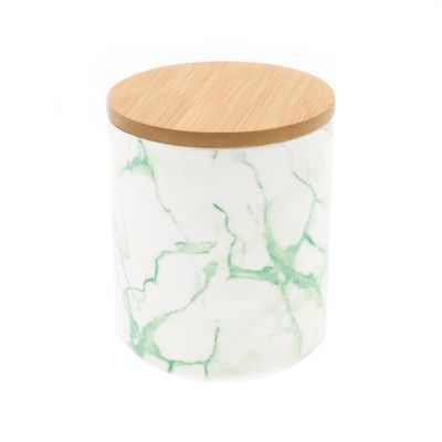 Candyl Ceramic Jar with Bamboo Lid Kitchen Canister Air Sealed Half-Liter 16oz 500ml