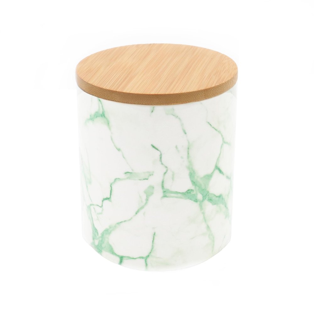 Candyl Ceramic Jar with Bamboo Lid Kitchen Canister Air Sealed Half-Liter 16oz 500ml