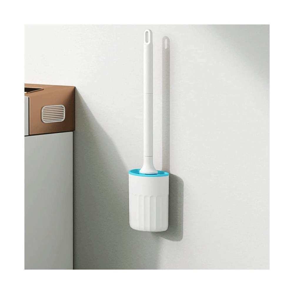 PEKJI Modern Wall Hanging Toilet Brush with Silicone Bristles Toilet Brush and Holder Simple Toilet Cleaner Brush for Bathroom Storage Easy to Clean