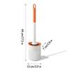 PEKJI Modern Wall Hanging Toilet Brush with Silicone Bristles Toilet Brush and Holder Simple Toilet Cleaner Brush for Bathroom Storage Easy to Clean view 2