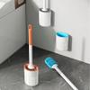 PEKJI Modern Wall Hanging Toilet Brush with Silicone Bristles Toilet Brush and Holder Simple Toilet Cleaner Brush for Bathroom Storage Easy to Clean view 3