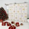 Golden SnowflakeShower Curtain Set with Hook 36" x 72",Washable Cloth Polyester Fabric Shower+Curtain,Waterproof Bath Curtains for Bathroom,Showers,Bathtubs Decor Merry Christmas Retro Grey view 2
