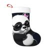 AdaNti Cool Panda Print Christmas Stockings with Plush Cuff Soft Xmas Hanging Stockings Xmas Decoration for New Year Xmas Party 1 Pack 17.7 Inch view 1