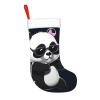 AdaNti Cool Panda Print Christmas Stockings with Plush Cuff Soft Xmas Hanging Stockings Xmas Decoration for New Year Xmas Party 1 Pack 17.7 Inch view 4