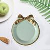jojofuny 3pcs Elegant Round Platter Bow- for Serving Desserts and Fruits at Parties Smooth Finish Decorative Tableware view 2