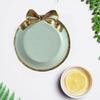 jojofuny 3pcs Elegant Round Platter Bow- for Serving Desserts and Fruits at Parties Smooth Finish Decorative Tableware view 3