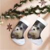 AdaNti Opossum in Snow Print Christmas Stockings with Plush Cuff Soft Xmas Hanging Stockings Xmas Decoration for New Year Xmas Party 1 Pack 17.7 Inch view 2