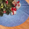 Xmas Tree Ball Stars Christmas Tree Skirt for Xmas Holiday Party Decorations Gifts Funny Home Decor 48" view 2