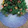 Xmas Tree Ball Stars Christmas Tree Skirt for Xmas Holiday Party Decorations Gifts Funny Home Decor 48" view 3