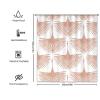 Yinrune Blush Pink Bird Swan Flock Shower Curtain Set with Hooks Chinoiserie Style Shower Curtain Asian Inspired Shower Curtains Bathroom Decor Polyester Fabric Shower Curtains with Holes view 2