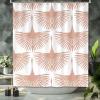 Yinrune Blush Pink Bird Swan Flock Shower Curtain Set with Hooks Chinoiserie Style Shower Curtain Asian Inspired Shower Curtains Bathroom Decor Polyester Fabric Shower Curtains with Holes view 3