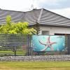 Starfish Banner Holiday Backdrop for Outdoor Happy Birthday Decorations Yard Signs Christmas Banners Fence Hanging Flag Home Decoration for Party Wedding Business view 4
