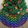 Dragon Scale Christmas Tree Skirt 48" Xmas Tree Skirt Christmas Tree Decorations Christmas Decorations for Tree Indoor Soft Christmas Tree Skirts for Holiday Party view 2