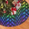Dragon Scale Christmas Tree Skirt 48" Xmas Tree Skirt Christmas Tree Decorations Christmas Decorations for Tree Indoor Soft Christmas Tree Skirts for Holiday Party view 3