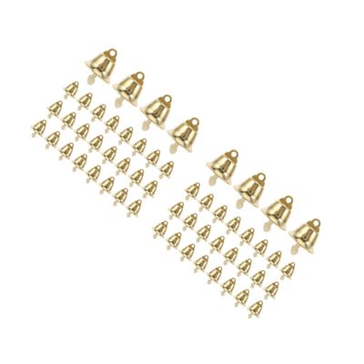 STOBOK 2sets 16mm Christmas Bell Hanging Pendant DIY Bell Pendant Mini Ornament Christmas Theme 120pcs*2