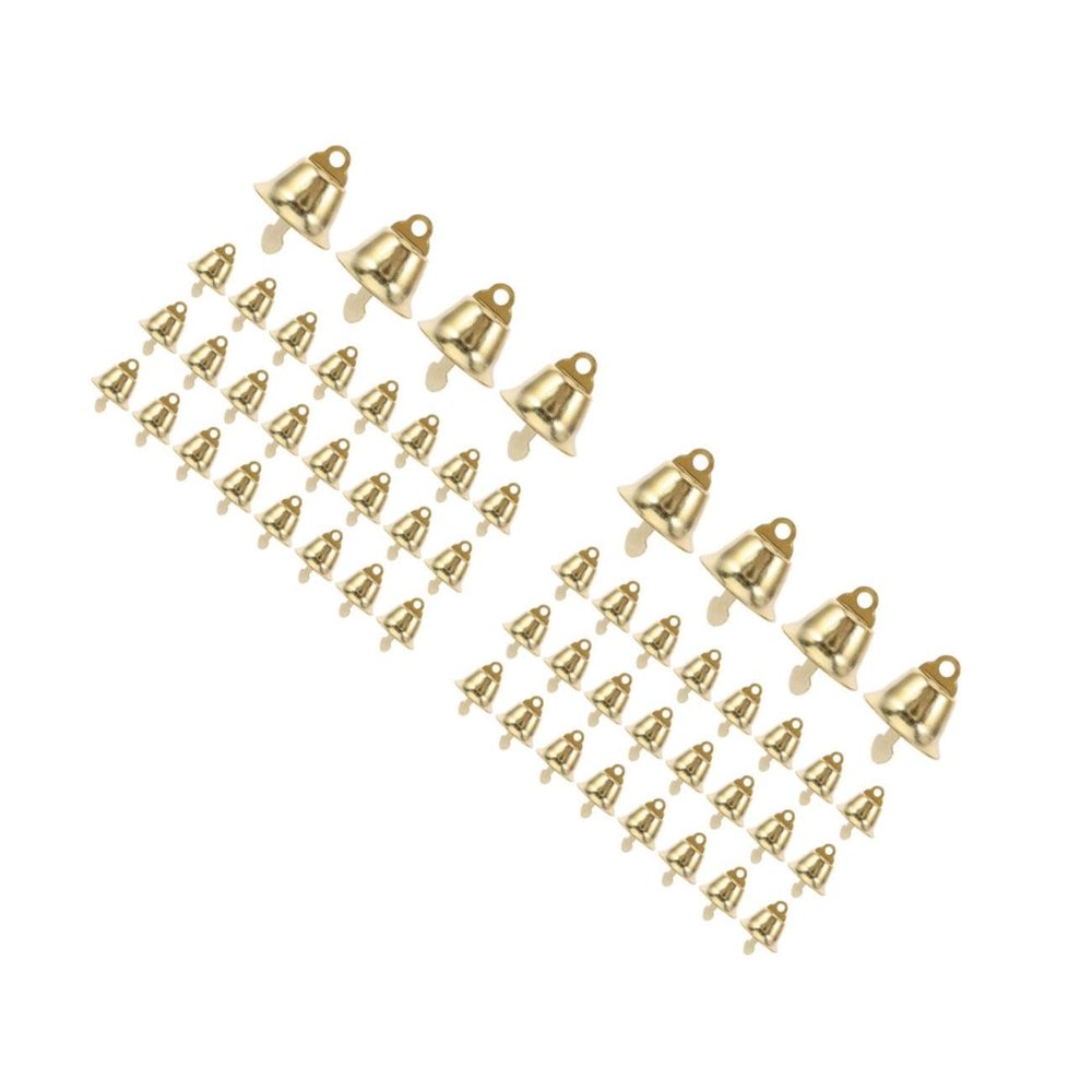 STOBOK 2sets 16mm Christmas Bell Hanging Pendant DIY Bell Pendant Mini Ornament Christmas Theme 120pcs*2