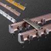 Aluminum Flexible Curtain Rail Ceiling, Ceiling/Wall Mounting Heavy-Duty Curtain Rails Double Track For Privacy Living Room Bedroom Shower Room Divider ( Color : Rose gold Ceiling Mount , Size : 13.1f view 1