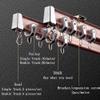 Aluminum Flexible Curtain Rail Ceiling, Ceiling/Wall Mounting Heavy-Duty Curtain Rails Double Track For Privacy Living Room Bedroom Shower Room Divider ( Color : Rose gold Ceiling Mount , Size : 13.1f view 4