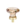 DubMag Cabinet Knobs with,Crystal Glass Door Drawer Knobs,Drawer Handles & Pulls6 Pack Crystal Handle Wardrobe Knob Zinc Alloy Champagne Color Knob Round Cake (Color : Small Mushroom) view 1