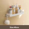 BAHELS Shower Caddy No Punching Bathroom Storage Rack, Wall Mounted Shower Shelf, Makeup Organizer Shelf With 2 Hooks Bathroom Organizer (Color : 40cm) view 4